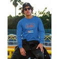 thumbnail image 2 of Cuba Flag W Sparkles Sweatshirt Men -Image by Shutterstock, Male 4X-Large, 2 of 4