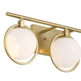 thumbnail image 2 of Designers Fountain Teatro 23.75 inch 3-Light Brushed Gold Modern Bathroom Vanity Light Fixture with Etched Opal Glass Shades, D296C-3B-BG, 2 of 9
