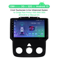 thumbnail image 2 of 9" Android 13 Car Radio Stereo for 2013-2018 Dodge Ram 1500/2500/3500 Manual A/C, 2+32GB Wireless CarPlay GPS Navi WiFi Bluetooth DSP RDS SWC, 2 of 10
