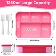 thumbnail image 3 of Daily Delight Bento Lunch Box Set, Leak-proof Bento Box, Stainless Steel Insulated Soup Thermo, Microwave And Dishwasher Safe Insert, For School, Office, And Outdoor Activities (5 Compartments), 3 of 5