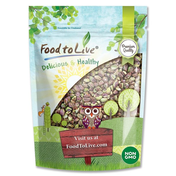 No Shell Pistachios, 3 Pounds NonGMO Verified, Raw, Unsalted