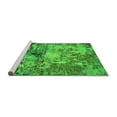 thumbnail image 2 of Ahgly Company Machine Washable Indoor Square Abstract Green Modern Area Rugs, 4' Square, 2 of 4
