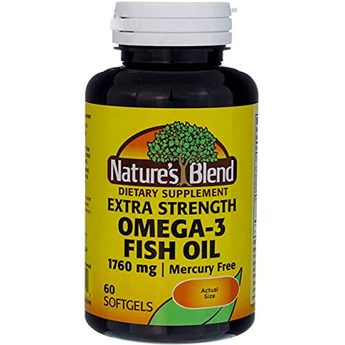Nature's Blend Omega-3 Fish Oil Soft Gels, 1760 mg, 60 Ct