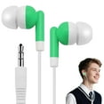 thumbnail image 2 of Wired In-Ear Headphones with 3.5Mm Jack, Noise Isolating Earbuds for Mobile Phone Tablet, Lightweight & Secure Fit, in Ear Headphones, Green Noise Isolating Earbuds, 2 of 9