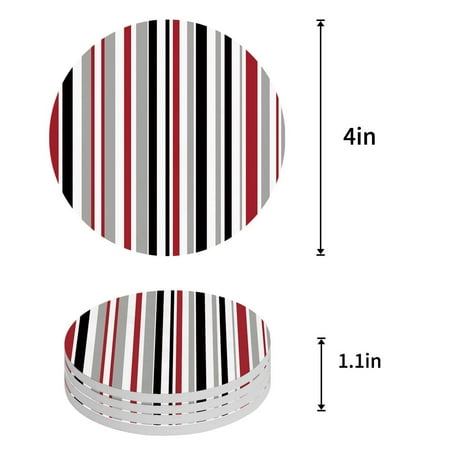 

FMSHPON Mysterious Forest Set of 4 Round Coaster for Drinks Absorbent Ceramic Stone Coasters Cup Mat with Cork Base for Home Kitchen Room Coffee Table Bar Decor