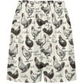 thumbnail image 3 of NICKSUN Shorts de Pyjama Amusants pour Hommes, Bas de Pyjama Courts Doux avec Poches, Coq Rétro, 5TG, 3 of 6