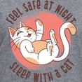 thumbnail image 3 of CafePress - Sleep With A Cat T Shirt - Women's V-Neck Dark T-Shirt, 3 of 4