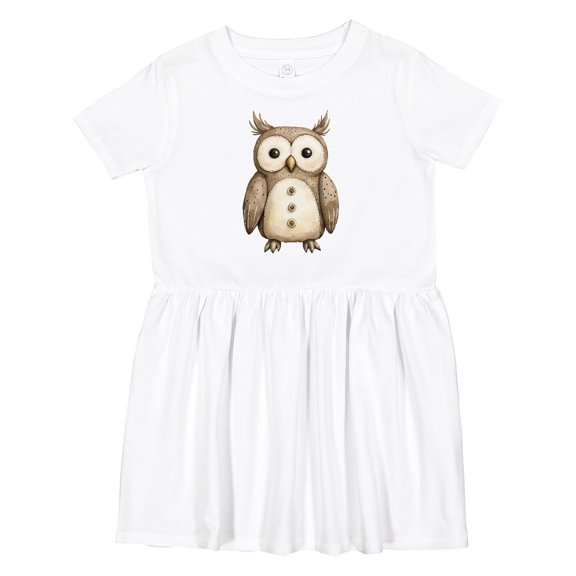 Inktastic Cute Owl Girls Toddler Dress