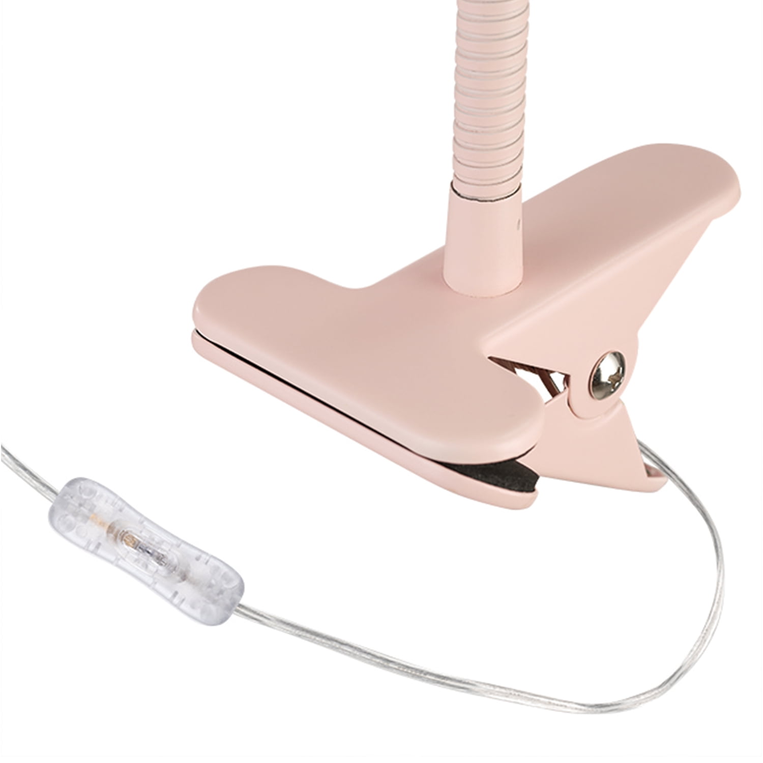 Globe Electric Carter 15" Matte Pink Clip-Arm Desk Lamp with Adjustable Gooseneck Arm, 52303