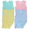 thumbnail image 2 of ToBeInStyle Girls' Pack of 4 Ultra-Soft Cotton Tank Tops w/ Ruffle Hem - Polka Dots - 10 Years Old, 2 of 7