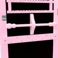 thumbnail image 4 of Living Essentials BMSWPK0116 15 LEDs Jewelry Armoire Standing Lockable Full-Length Mirrored Cabinet Storage Organizer, Pink, 4 of 7