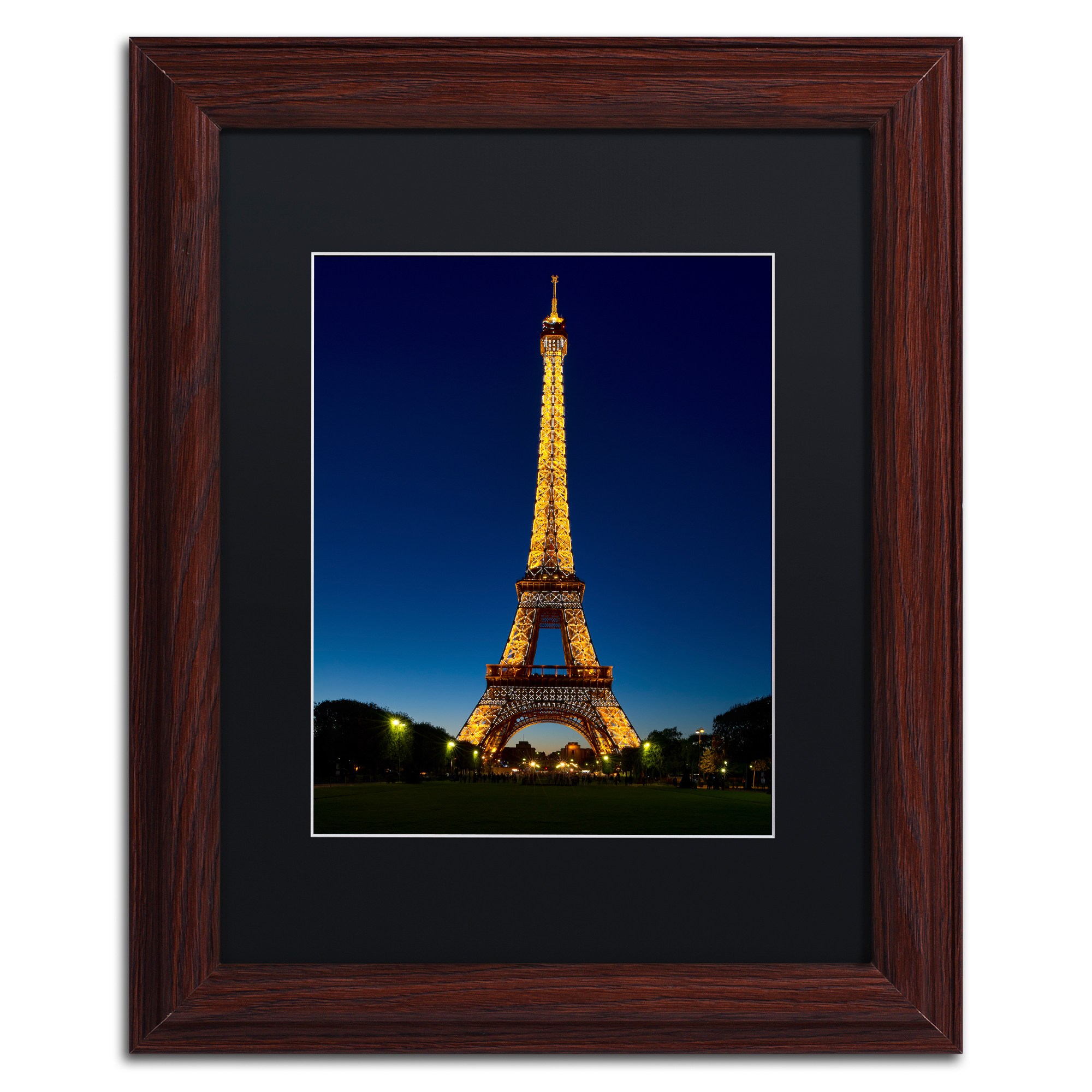 Trademark Fine Art "Evening Light Show" Canvas Art by Michael Blanchette Photography Black Matte, Wood Frame