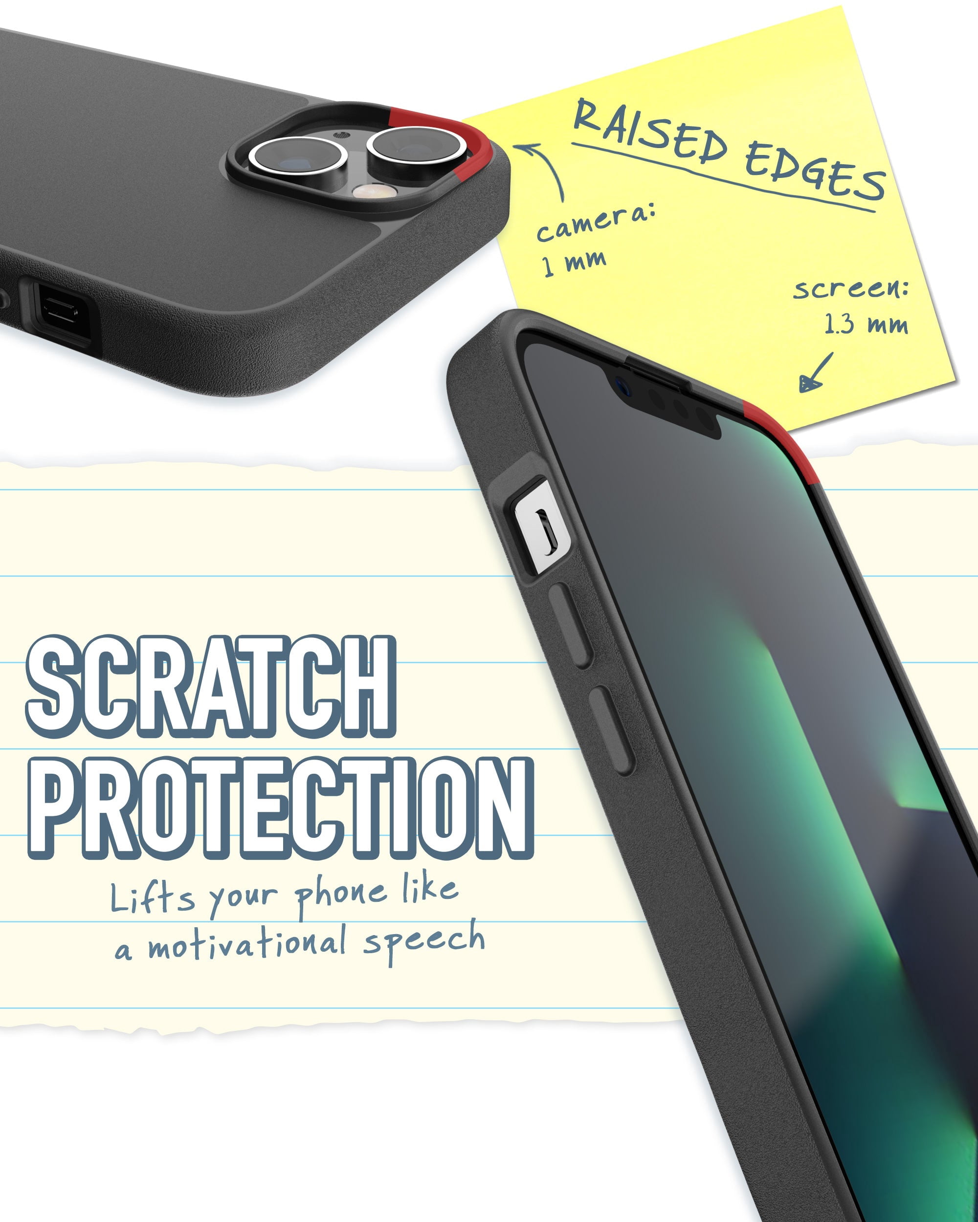 Smartish iPhone 14 Slim Case - Gripmunk Compatible with MagSafe [Lightweight + Protective] Thin Grip Cover with Microfiber Lining - Black Tie Affair