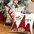 thumbnail image 4 of Christmas Decorative Pillow Covers 18x18 Inch Set of 4, Gnomes Santa Claus Deer Snowman Winter Holiday Farmhouse Cushion Cases Xmas Decoration for Home GA313-18, 4 of 6