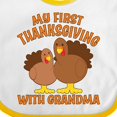 thumbnail image 4 of Inktastic My First Thanksgiving with Grandma Boys or Girls Baby Bib, 4 of 4