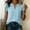 Blue, variant on ClodeEU Women's V Neck Ruffle Cap Sleeve Blouse,Casual Loose Solid Summer Top Black,Women's Plus L