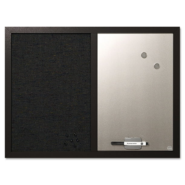 Mastervision Combo Bulletin Board Bulletin/Dry Erase 24X18 Black Frame