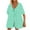Mint Green, variant on Mqqzkk Plus Size Rompers for Women Casual Tee Romper Short Sleeve Oversized Athletic Workout Comfy Jumpsuit with Pocket