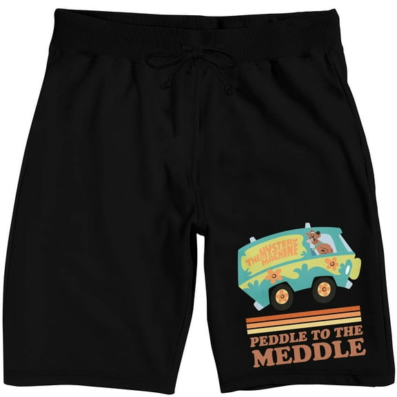 Scooby Doo Mystery Machine Men's Black Sleep Pajama Shorts-XL