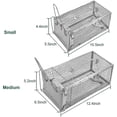 thumbnail image 5 of Trampa para ratas, trampas para ratones (pequeñas), trabajos plateados para interiores y exteriores, jaula para hámsteres, ratones, ratones, roedores pequeños, captura y liberación, 5 of 5