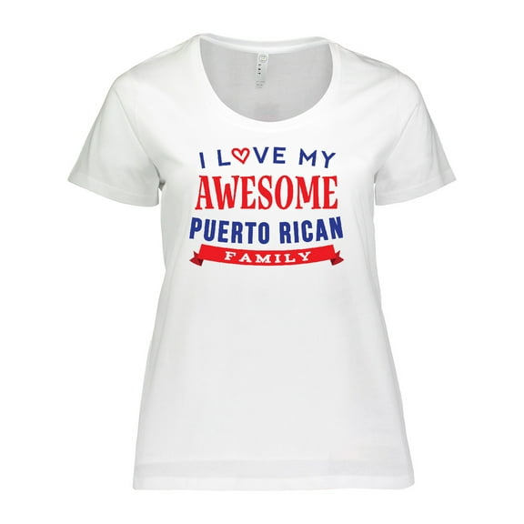Inktastic Puerto Rico Love My Puerto Rican Family Women's Plus Size T-Shirt