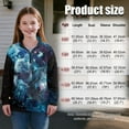 thumbnail image 6 of Uorisanigo Girls Half Zip Cropped Pullover Sweatshirt Oversized Sweatshirts Blue Galaxy Wolf Long Sleeve Athletic Tops Soft Quarter Zip Up Hoodie Jacket Pullover Tops, 6 of 6