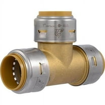 Cash ACME UR374A 1 in. Push-to-Connect Brass Tee Fitting