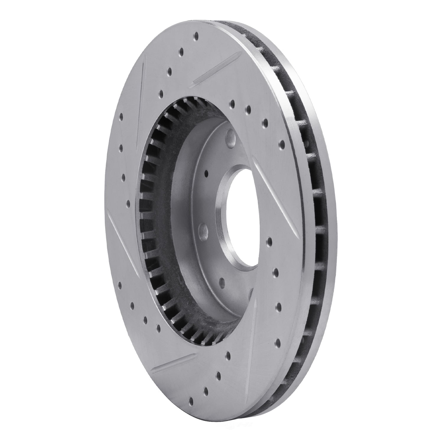 Dynamic Friction Company 631-21007R DFC Brake Rotor - Drilled And Slotted - Silver