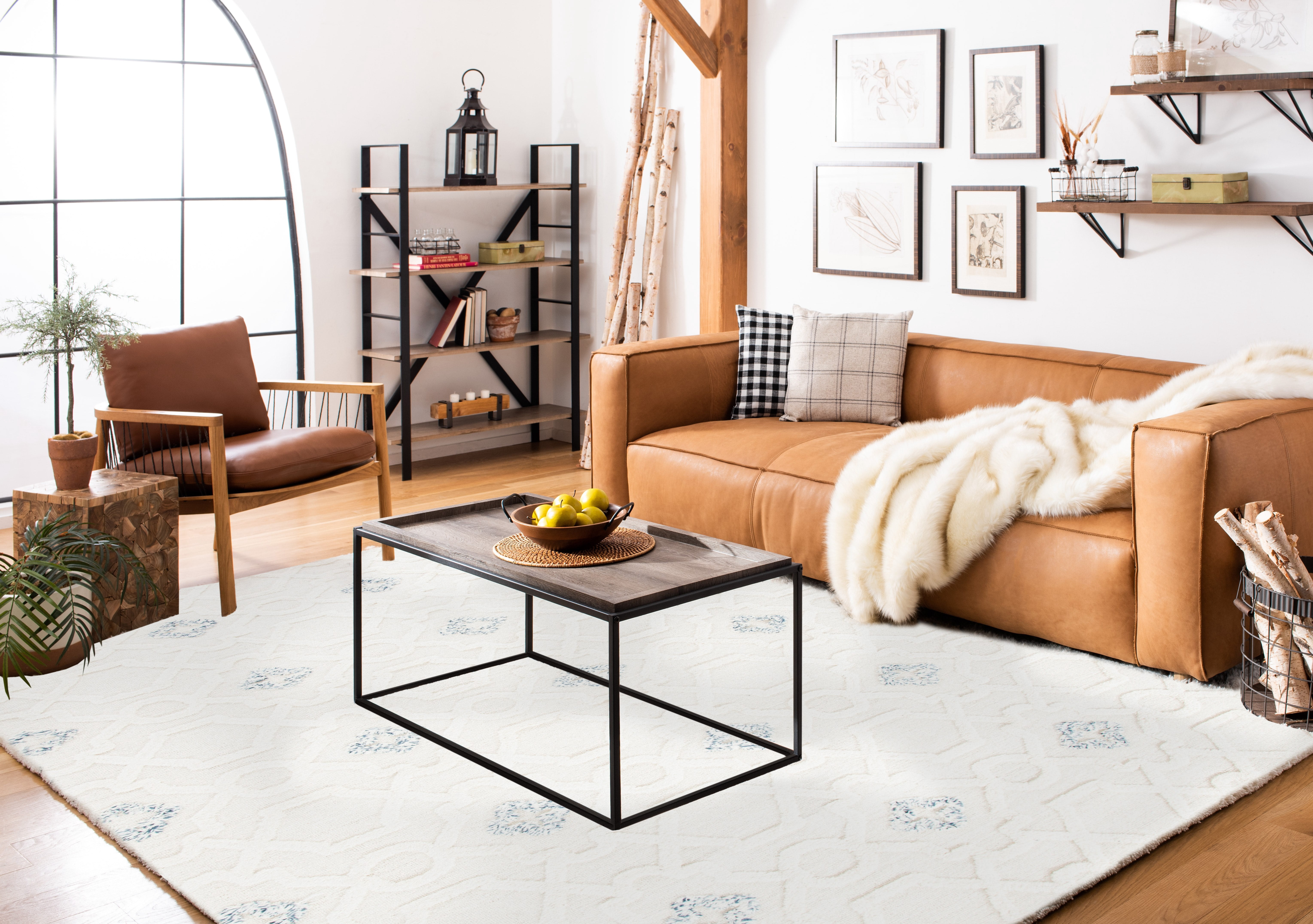 SAFAVIEH Casablanca Yasmin Medallion Wool Area Rug, Ivory, 6' x 9'
