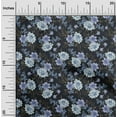 thumbnail image 2 of oneOone Silk Tabby Medium Blue Fabric Floral Retro Diy Clothing Quilting Fabric Print Fabric By Yard 42 Inch Wide, 2 of 5
