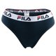thumbnail image 4 of FILA Calzoncillos brasileños para mujer - Paquete de 4, cintura con logotipo, algodón elástico, color sólido Negro/Gris/Marino M (Medium), 4 of 7