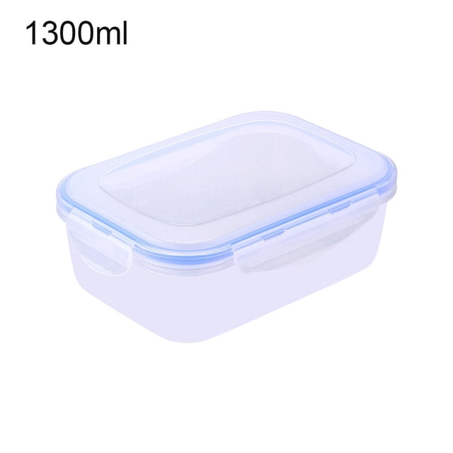 Boîte de Rangement Alimentaire en Plastique 380/800/1300ml Boîte à Lunch Micro-Ondes Bac à Légumes