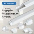 thumbnail image 4 of Cooper & Hunter 16ft White Plastic PVC Decorative Line Set Cover Kit 4” Wide for Mini Split and Central AC, 4 of 11