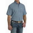 thumbnail image 3 of Cinch Men's Blue ArenaFlex Checkered Print Button Down Shirt MTW1704132, 3 of 4
