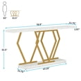 thumbnail image 3 of Resenkos Entryway Table, Console Sofa Table,70.9" Console Table, Modern Sofa Table with Faux Marble Tabletop,Faux Marble White & Gold, 3 of 3