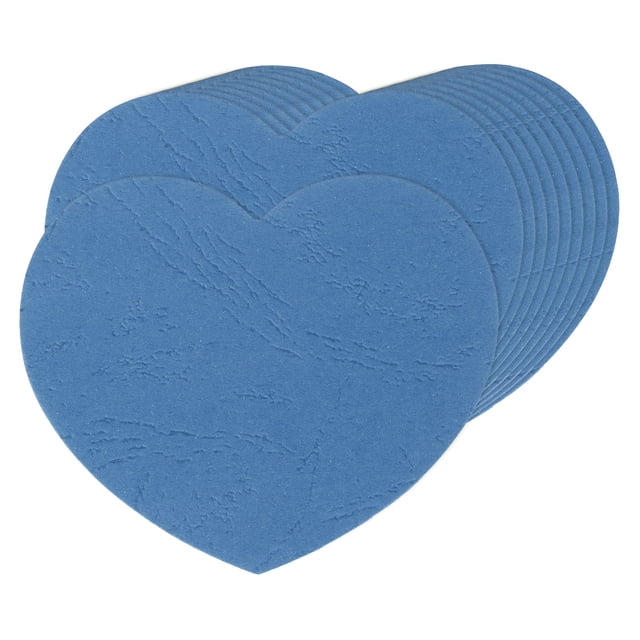 Uxcell 100 Pcs Recortes en Forma de Corazón 4 x 3.2" Tarjetas de Papel en Forma de Corazón para Manualidades del Día de San Valentín Azul Claro