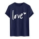 thumbnail image 3 of Tops para hombre, blusas y camisas de cuello redondo y manga corta para hombre. Camiseta/camisa informal de cuello redondo y manga corta con estampado de corazones para hombre. Tops de poliéster para, 3 of 4