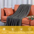 thumbnail image 5 of Ntbay Acrylic Knitted Throw Blanket with 7" Tassels, Lightweight and Soft Cozy Decorative Woven Blanket for Travel, Couch, Bed, Sofa, 51" x 67", Gray Striped, 5 of 6