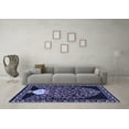 thumbnail image 3 of Ahgly Company Machine Washable Indoor Rectangle Persian Blue Traditional Area Rugs, 8' x 12', 3 of 4