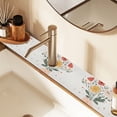 thumbnail image 2 of Yayeee Faucet Mat for Kitchen Sink 14.7" Diatomite Long Splash Guard Pad, Gray Cute Flower, 2 of 7