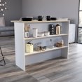 thumbnail image 2 of Kitchen Food Preparation Station with Shelves | Large Surface for Cooking, Shelves for Kitchen Essentials | Durable Particle Board Build | Solves Kitchen Clutter and Mobility Challenges, 2 of 3