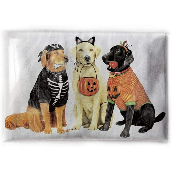 Halloween Dog Friends Flour Sack Towel