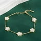thumbnail image 4 of Pulsera de flores de cinco pétalos, estilo europeo y americano, con la suerte y la flor de cinco hojas., 4 of 6