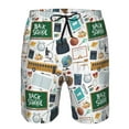thumbnail image 3 of Goofa Back To School A Printed Mens Swim Trunks Summer Quick Dry Short Beach Swimwear Bathing Suits-Large, 3 of 9