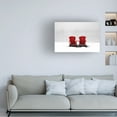 thumbnail image 2 of Canvas Wall Art - Clive Branson 'Red Adirondack Chairs In Winter' Wall Art for Living Room, Bedroom, or Office DÃ©cor by Trademark Fine Art - 32 x 22 Inches, 2 of 4