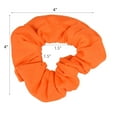thumbnail image 4 of ‎ Motique Accessories Set of 2 Solid Hair Scrunchies for Adult Women (Orange), 4 of 4