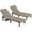 Gray, variant on Techmilly Oversized Outdoor Chairse Lounge Chair,Extra Widen Chaise with Cup