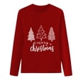 thumbnail image 6 of larppty Christmas Shirts for Women: Merry Christmas T Shirts Long Sleeve Christmas Tree Shirt Xmas Gift Blouse Tee Tops (Red, 3XL), 6 of 8