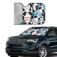 thumbnail image 3 of Kdxio Panda Cute Pink Hearts Print Front Windshield Sun Shade,Folding Auto Sunshade for Car Truck SUV-Medium, 3 of 7
