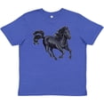 thumbnail image 3 of Inktastic Beautiful Galloping Black Horse Youth T-Shirt, 3 of 5